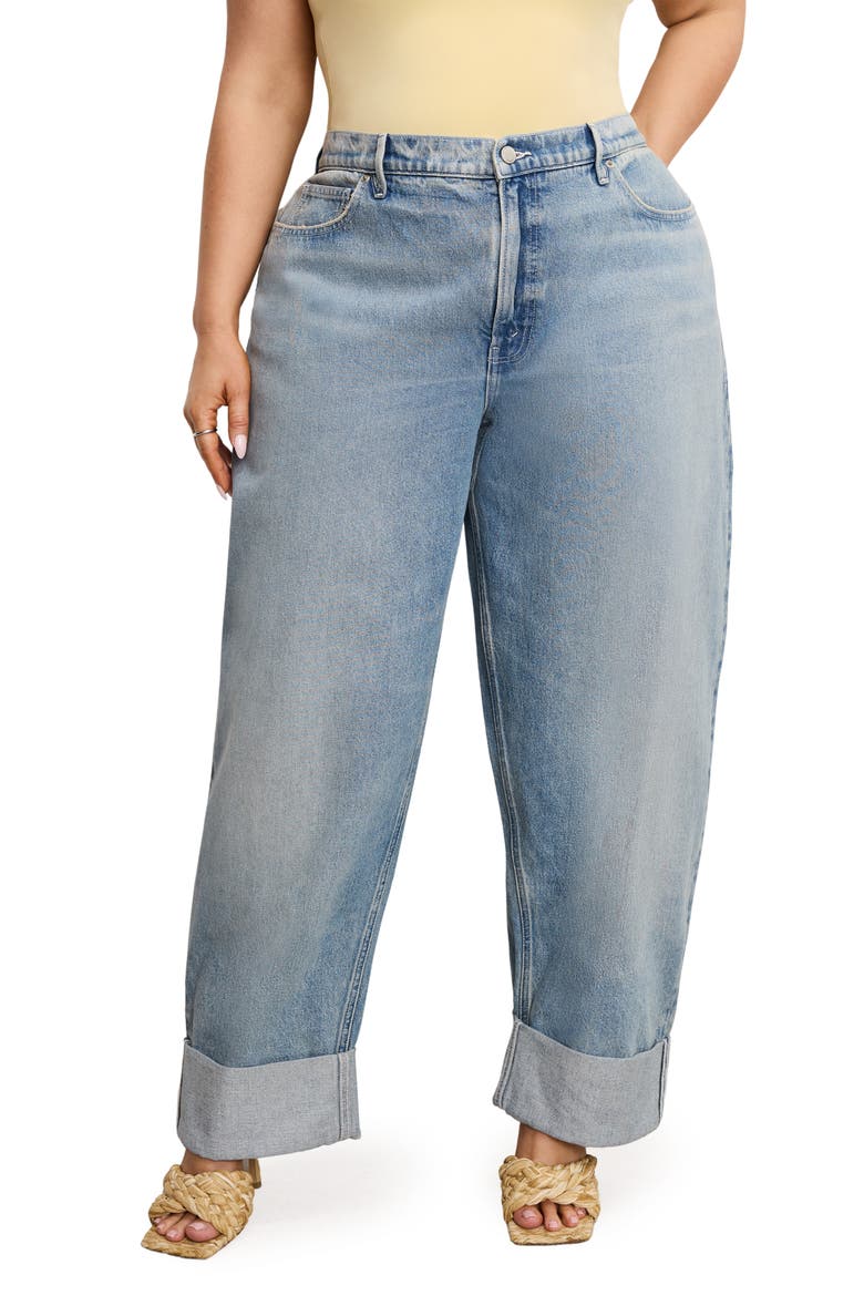 Good Standard High Waist Ankle Barrel Jeans, Alternate, color, INDIGO890