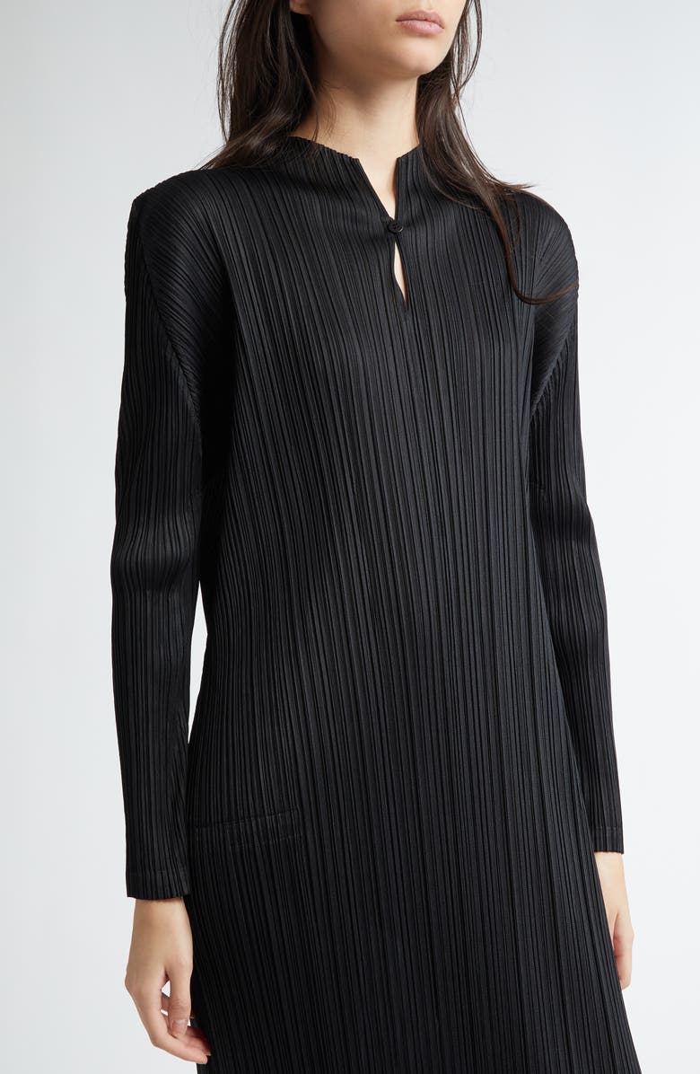 Pleats Please Issey Miyake Monthly Colors January Pleated Long Sleeve Dress, Alternate, color,