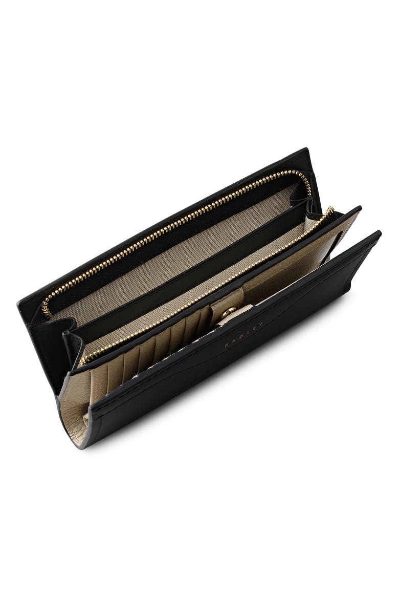 Albany Avenue Large Bifold Leather Wallet, Alternate, color, BLACK