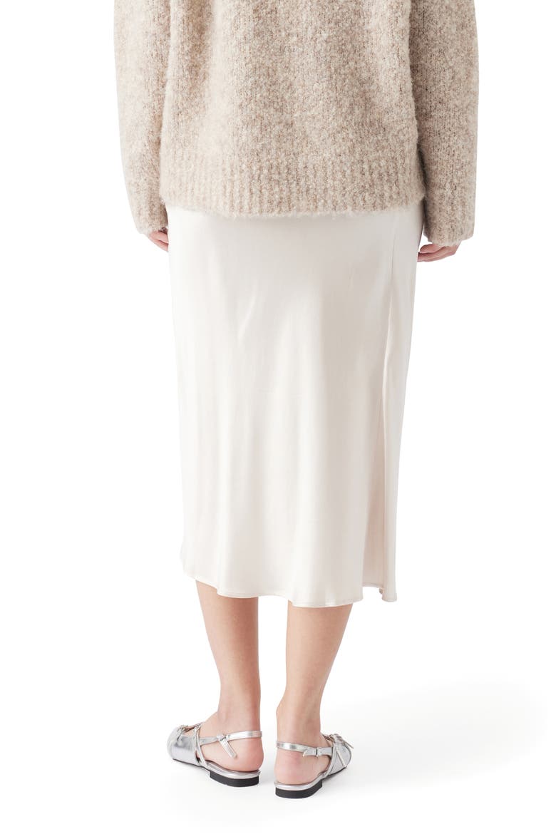 Crystal Satin Skirt, Alternate, color, Oyster