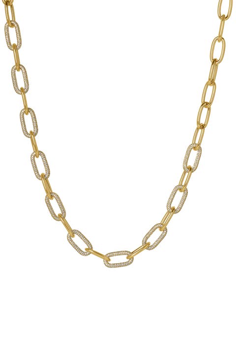 Solene Pavé Statement Link Necklace