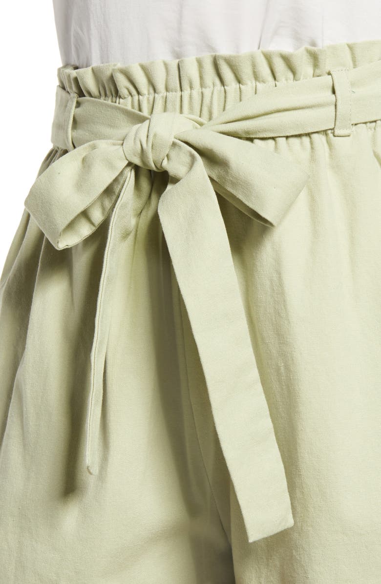 Lulus Paperbag Waist Shorts, Alternate, color, 