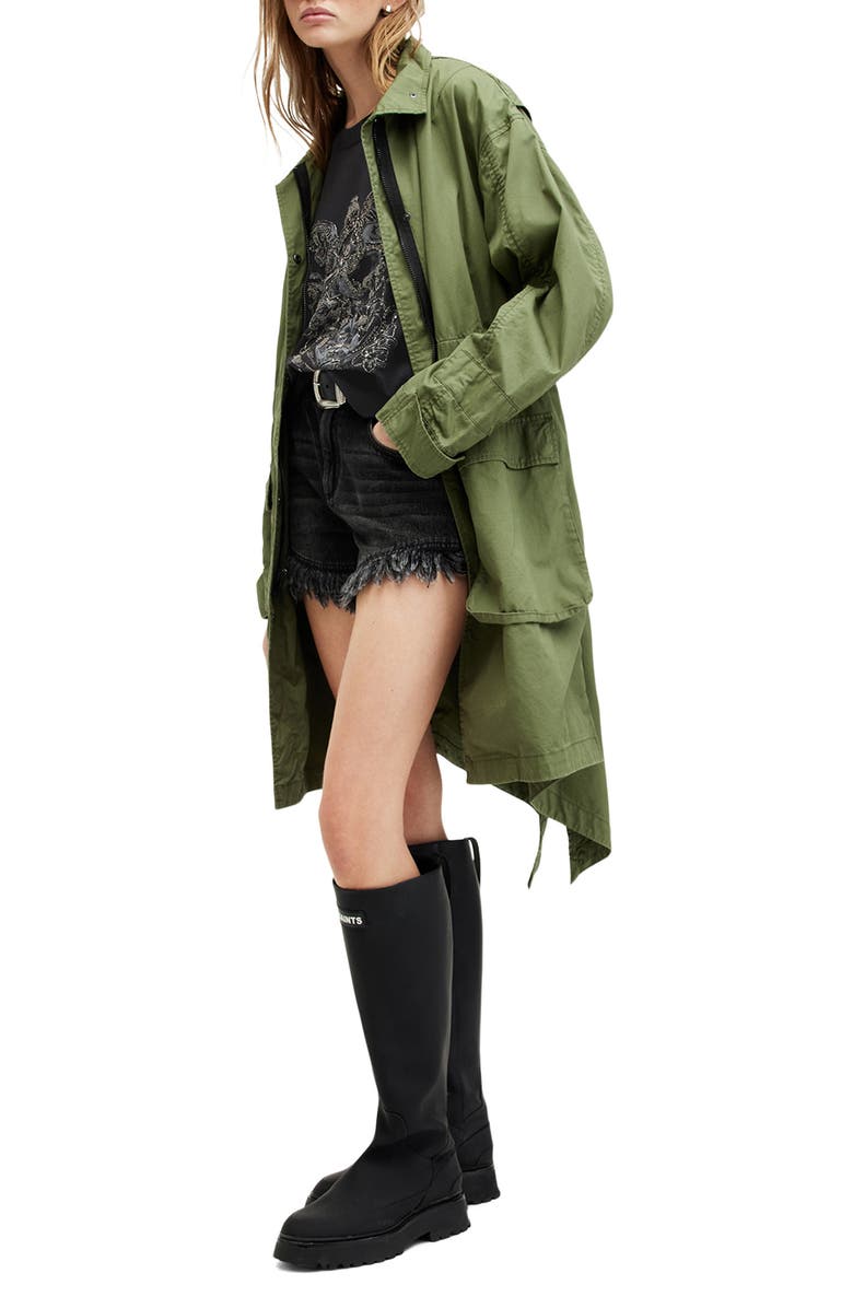 AllSaints Covenant Oversize Embellished Cotton Graphic T-Shirt, Alternate, color, Washed Black