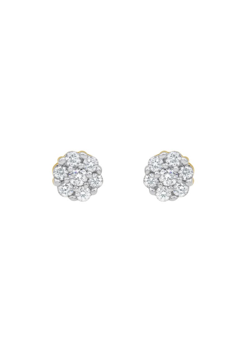 Meadow 0.32 Ct TW Lab Grown Diamond Cluster Studs 14K Gold Earrings, Alternate, color, 14K White Gold