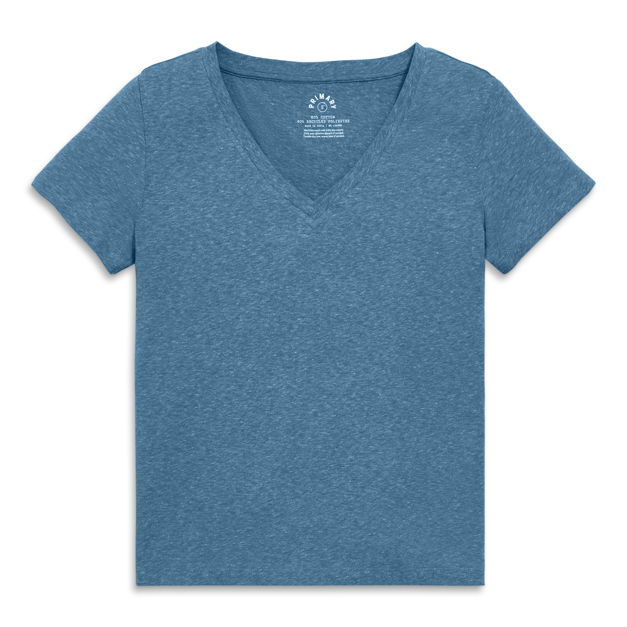 Adult Heathered Easy V-Neck Tee - image 3