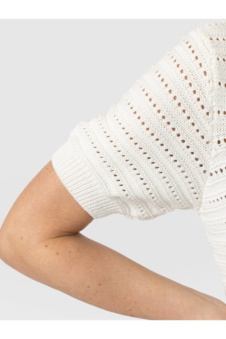 Ester Short Sleeve Knit, Alternate, color, Cream