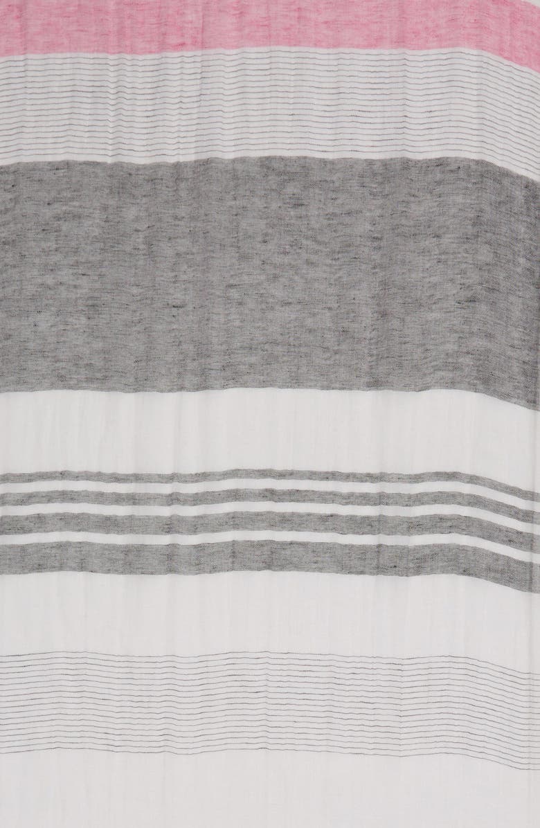 Caslon<sup>®</sup> Stripe Linen Blend Scarf, Alternate, color,