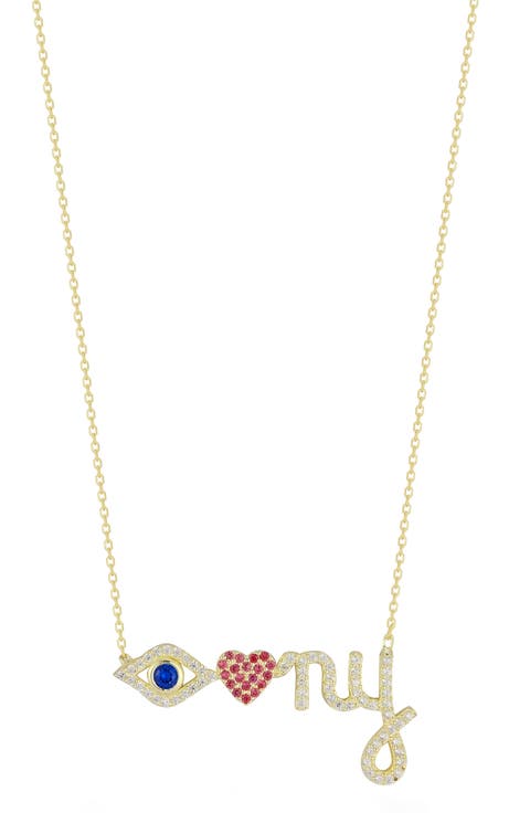 Eye Heart NY Pendant Necklace