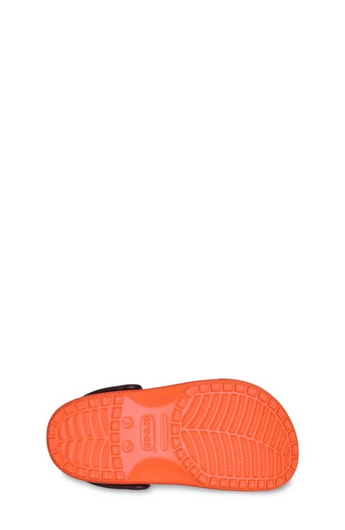 Crocs Kids' Classic Jack O' Lantern Lights Clog In Orange