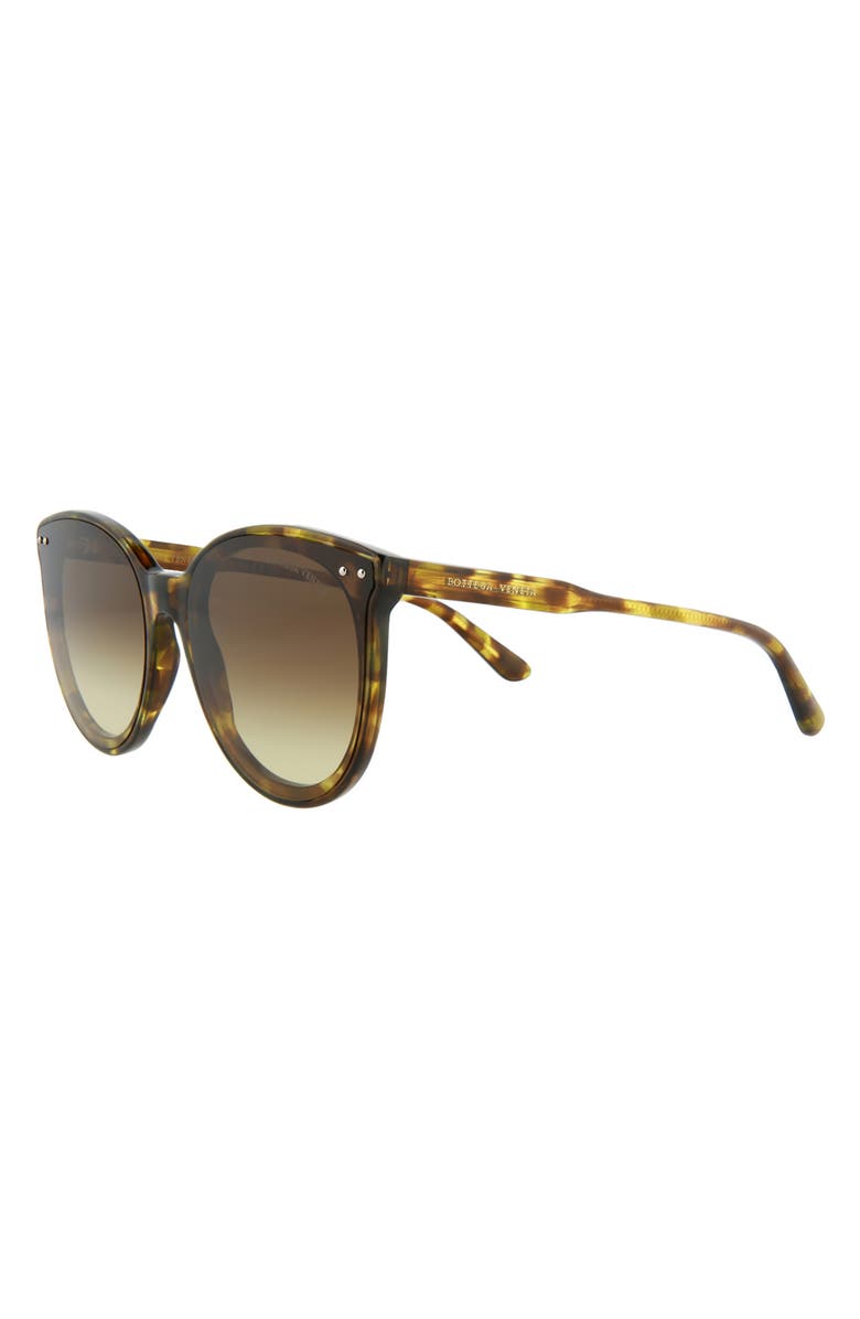 Bottega Veneta 61mm Round Sunglasses, Alternate, color, Havana Havana Brown