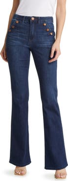 Wit & Wisdom Button Trim Flare Jeans