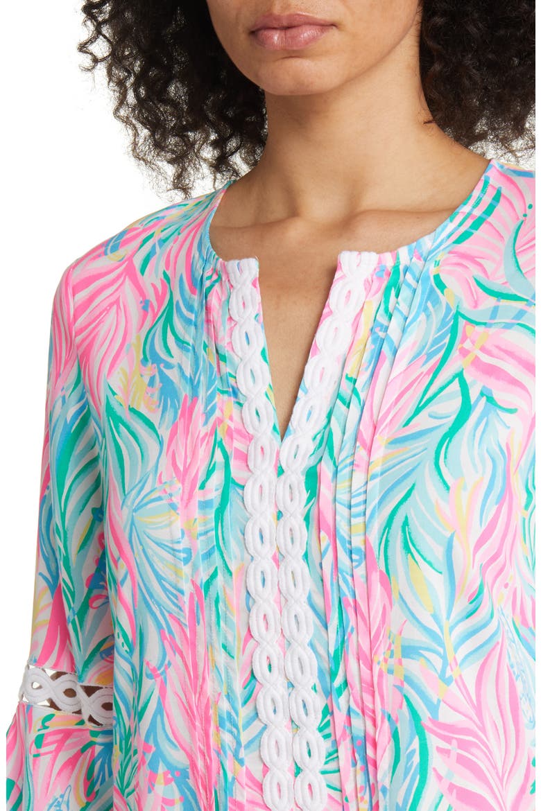 Hollie Print Tunic Dress, Alternate, color, MULTI SEA TURTLE SOIREE