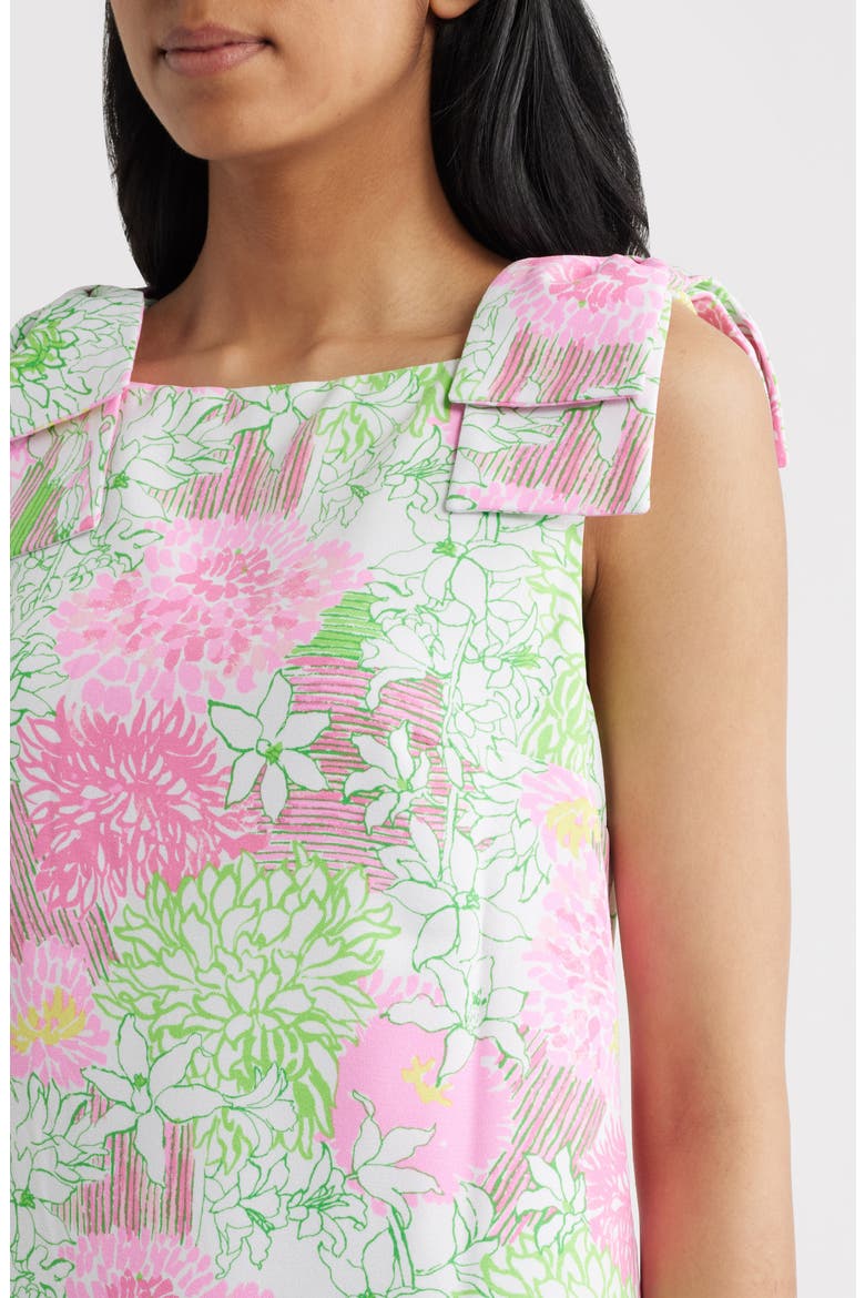 Carmine Floral Print Sheath Dress, Alternate, color, RESORT WHITE MUM PATCH