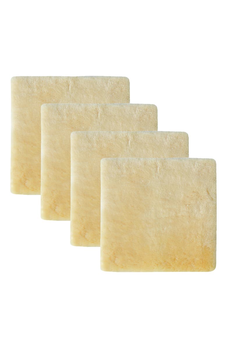 NATURAL Medical Genuine Sheepskin Shearling Chair Pad 18" x 18" - Grey, Alternate, color, Cornsilk