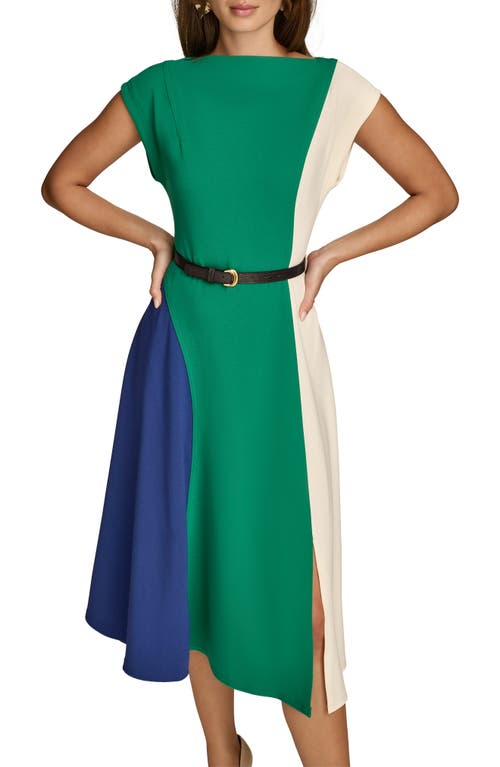 Shop Donna Karan New York Colorblock Midi Dress In Cosmos/law
