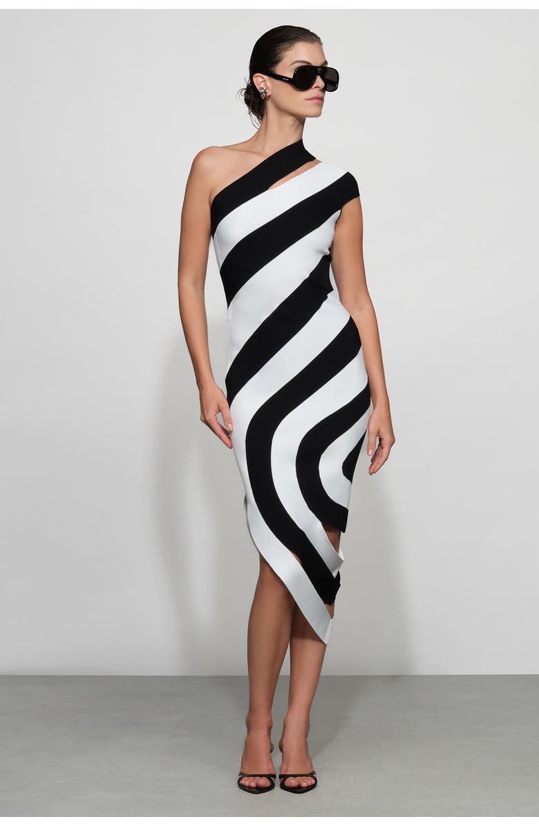 Et Ochs Stellan Knit Midi Dress, Alternate, color, Black/White