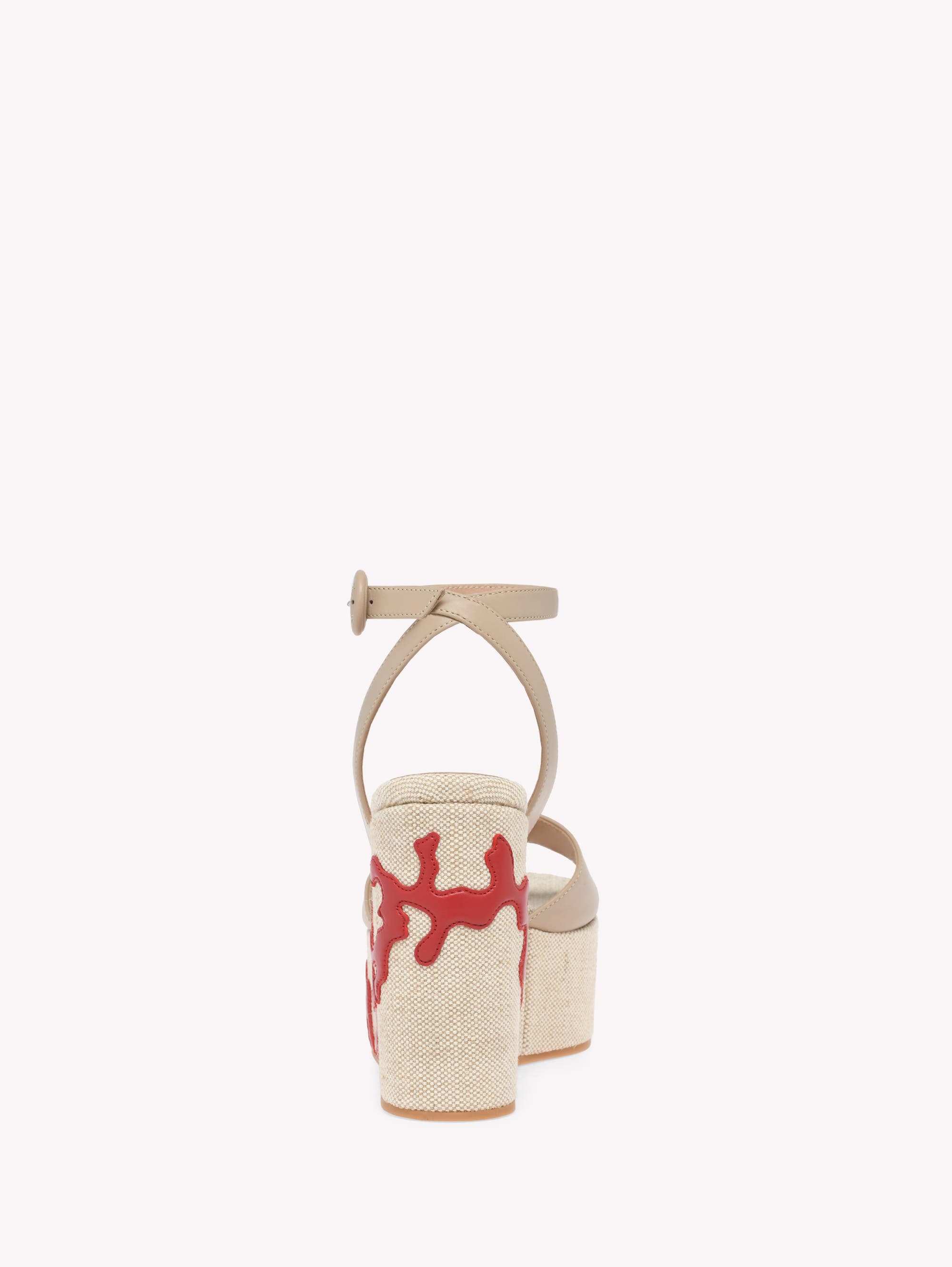 Gianvito Rossi Malia Sandals, Alternate, color, Beige Fabric And Nappa