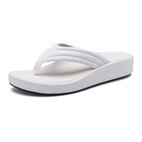 Abeo Paseo Thong Sandal In White - Regular