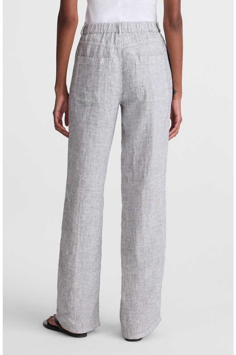 The Zoe Relaxed Straight Pants, Alternate, color, BLACK WHITE MINI STRIPE