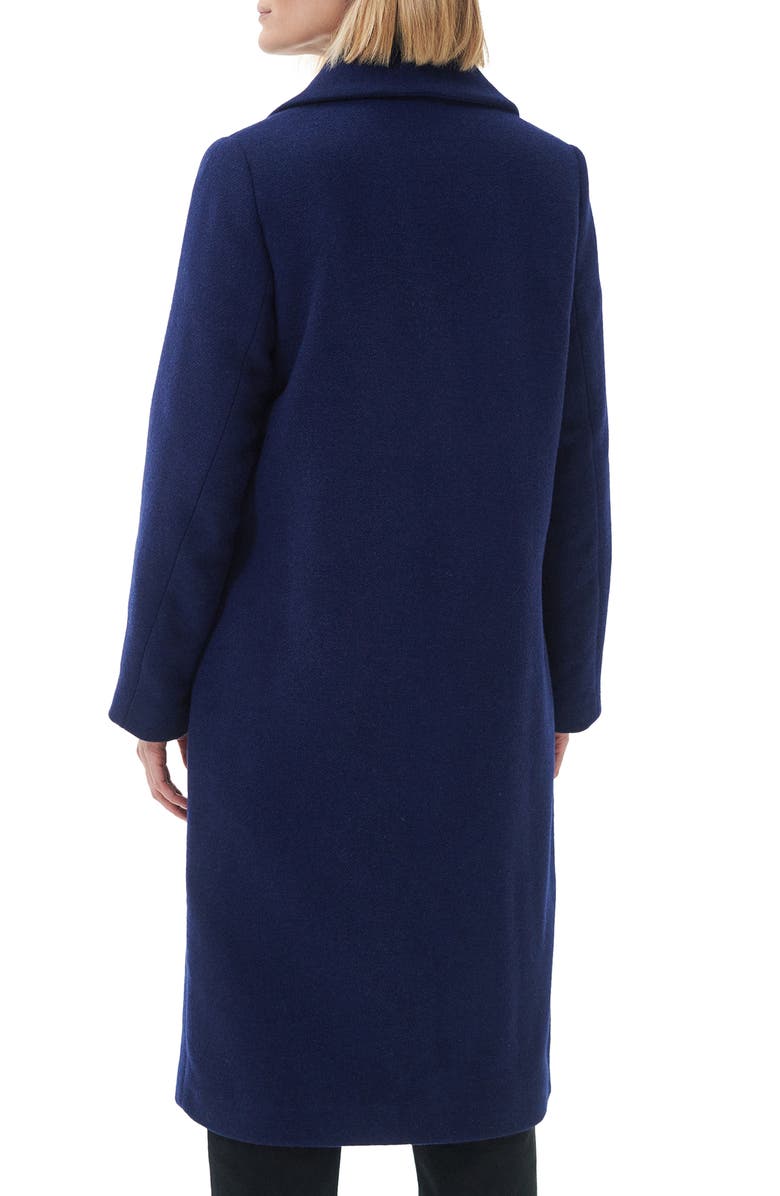 Barbour Angelina Longline Wool Blend Coat, Alternate, color,