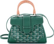 Pre-Owned Goyard Saigon Top Handle Bag Coated Canvas with Leather Mini