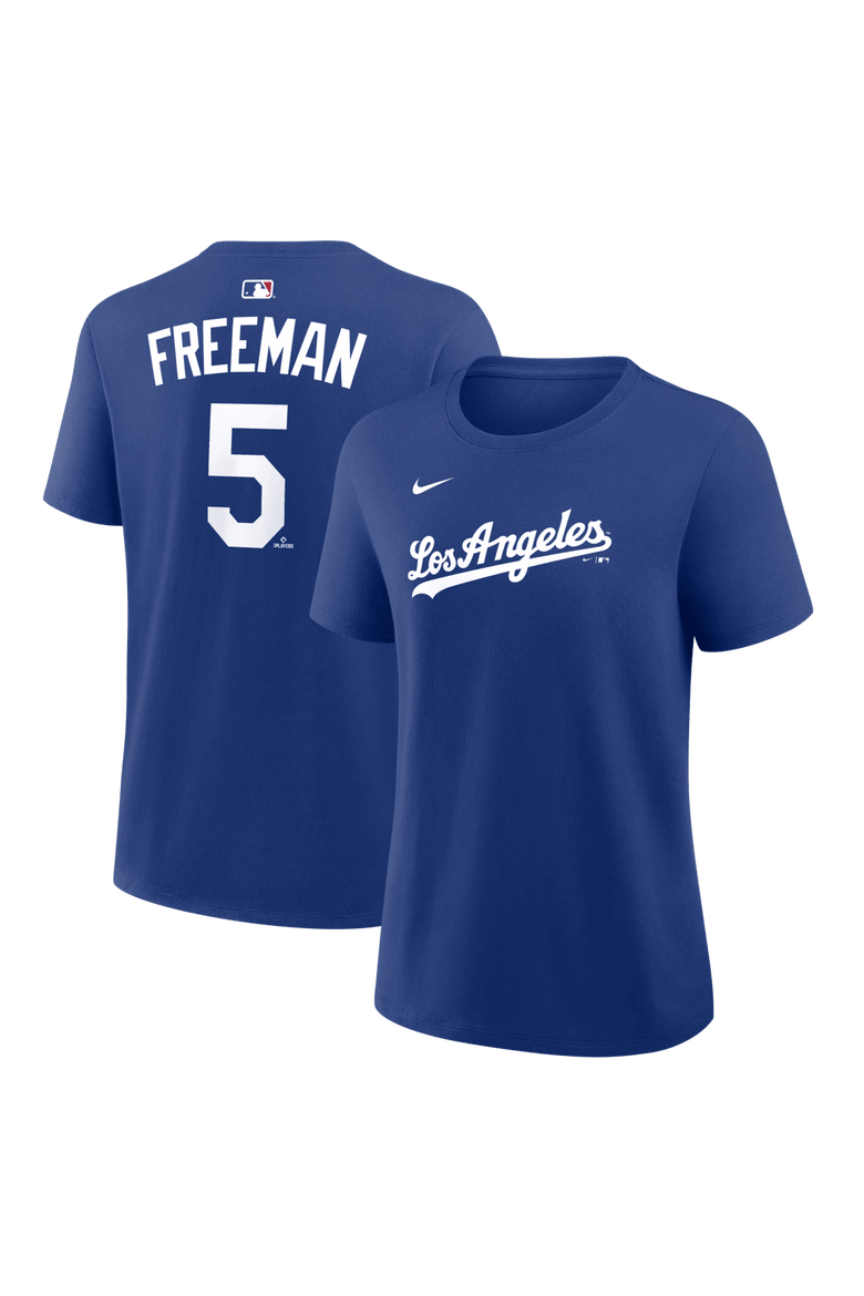 Women's Nike Freddie Freeman Royal Los Angeles Dodgers Name & Number T-Shirt, Main, color, Royal