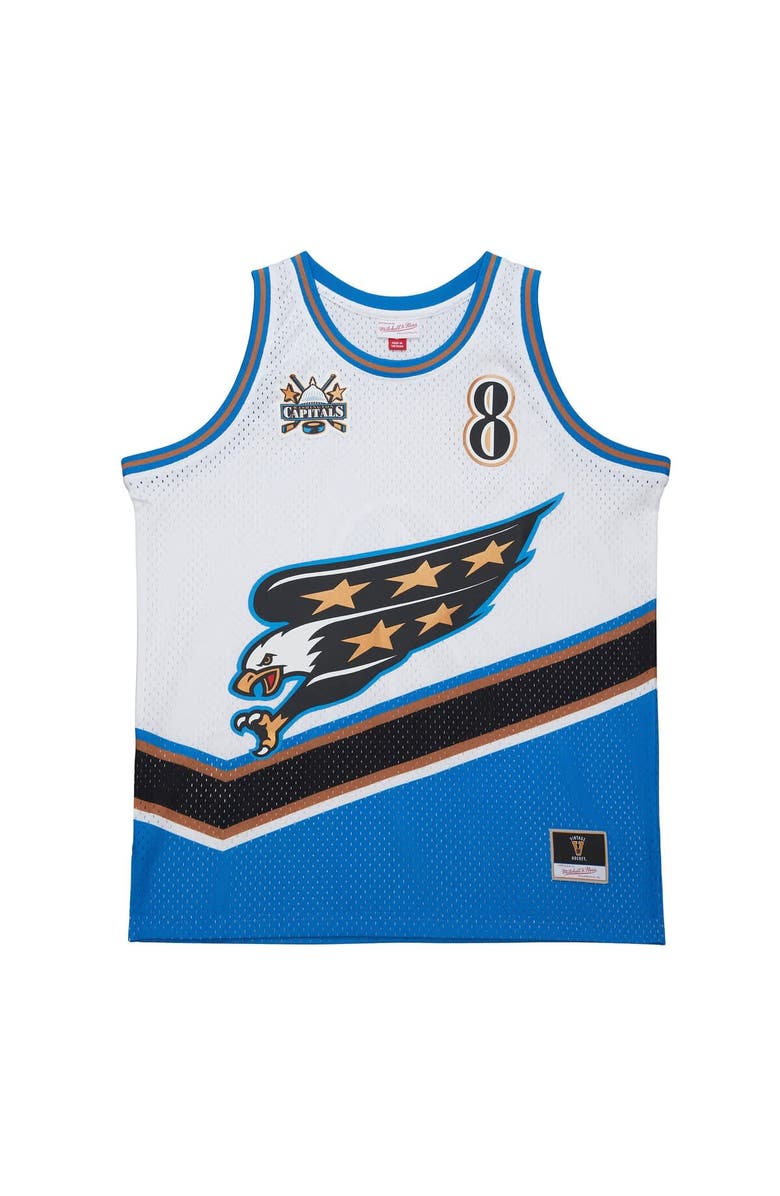 Mitchell & Ness Unisex Mitchell & Ness Alexander Ovechkin White Washington Capitals Maxxed Out Fashion Basketball Jersey, Alternate, color, 