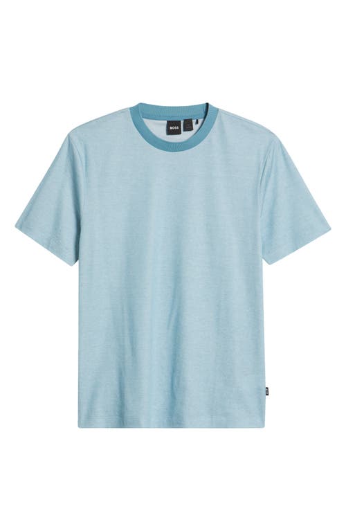 Hugo Boss Boss Thompson Cotton T-shirt In Blue