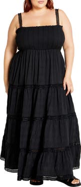 City Chic Dakota Tiered Maxi Sundress