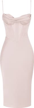 HOUSE OF CB Myrna Corset Satin Slipdress
