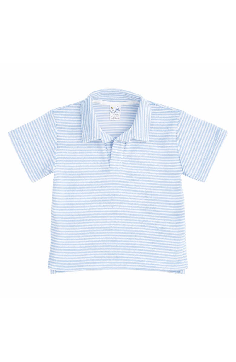 Florence Eiseman Stripe Terry Polo, Main, color, Blue/White