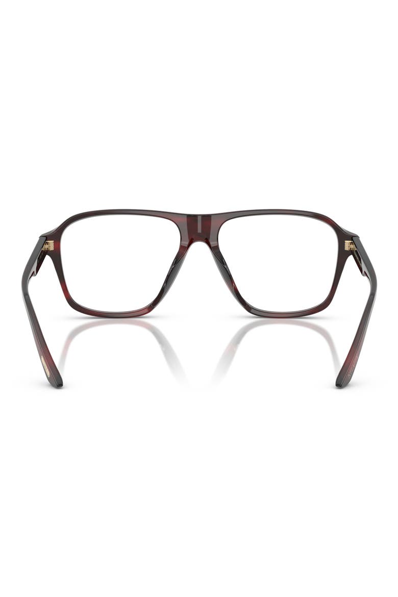 56mm Pilot Optical Glasses, Alternate, color, BORDEAUX BARK/ DEMO LENS