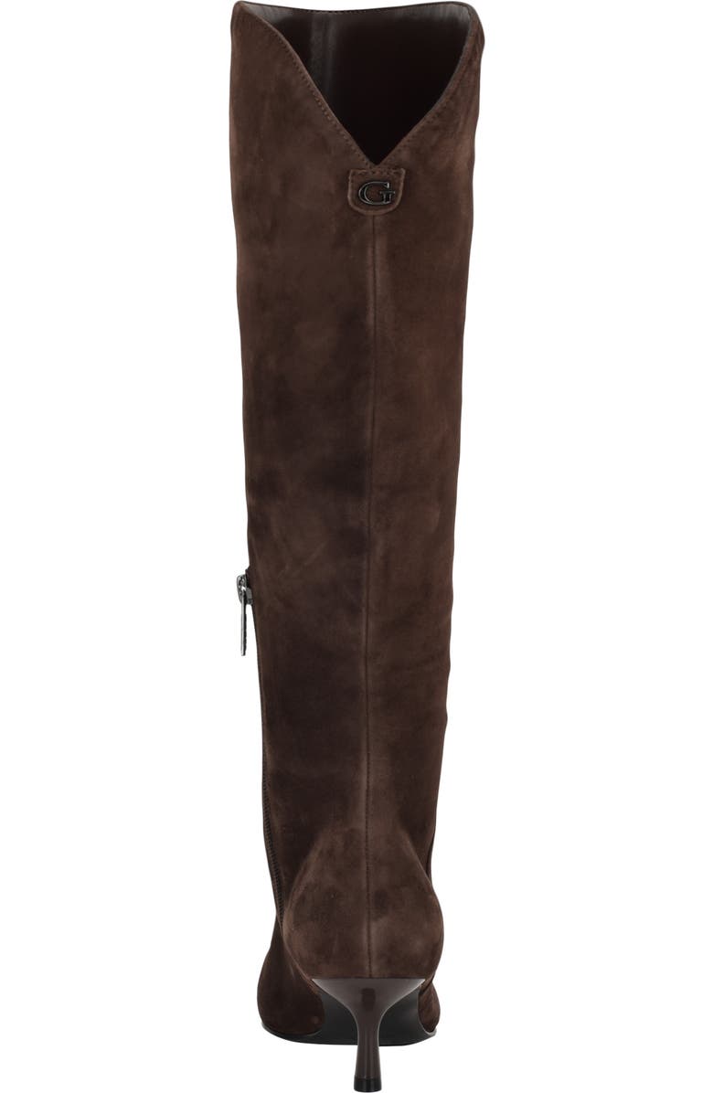 GUESS Yania Pointed Toe Boot, Alternate, color, Dark Brown