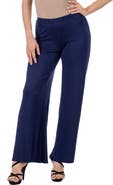 24seven Comfort Apparel Comfortable Solid Color Palazzo Pants