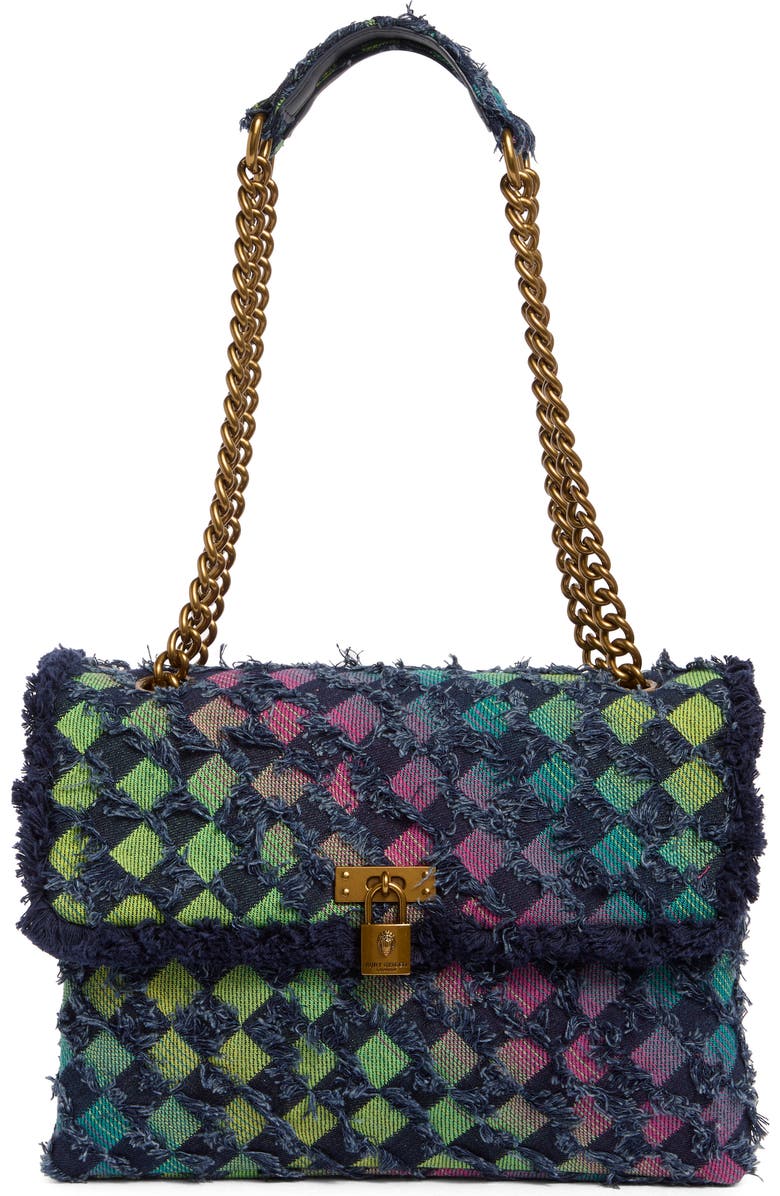 Kurt Geiger London Large Brixton Denim Shoulder Bag, Main, color,