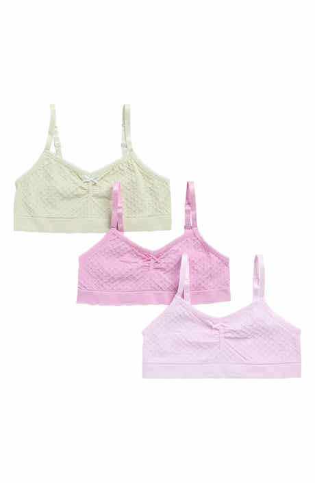 Kids' 3-Pack Seamless Dotted Bralettes
