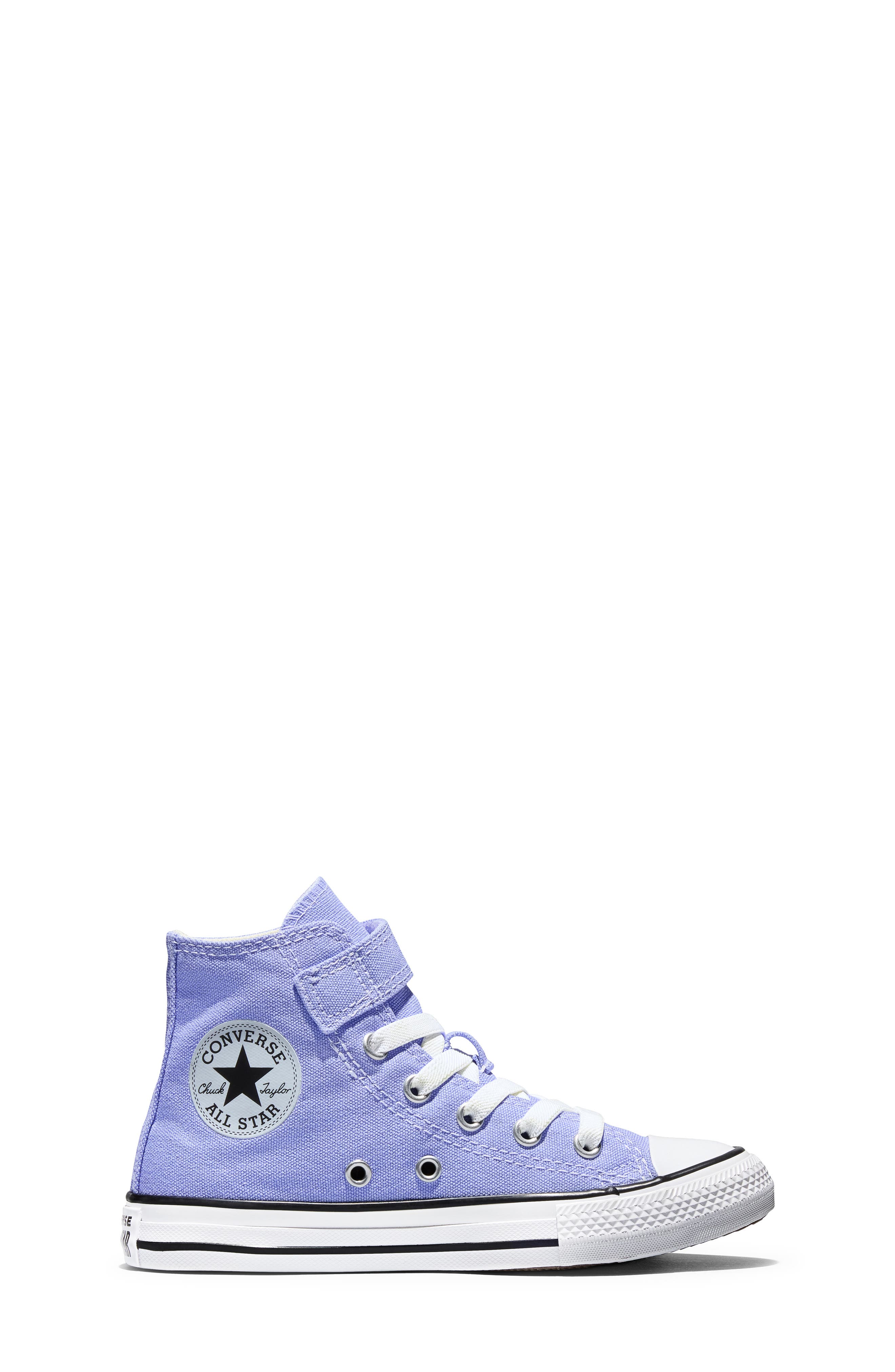 Converse Kids' Chuck Taylor All Star Easy On Canvas High Top Sneaker, Alternate, color, Very Peri/ White/ Egret