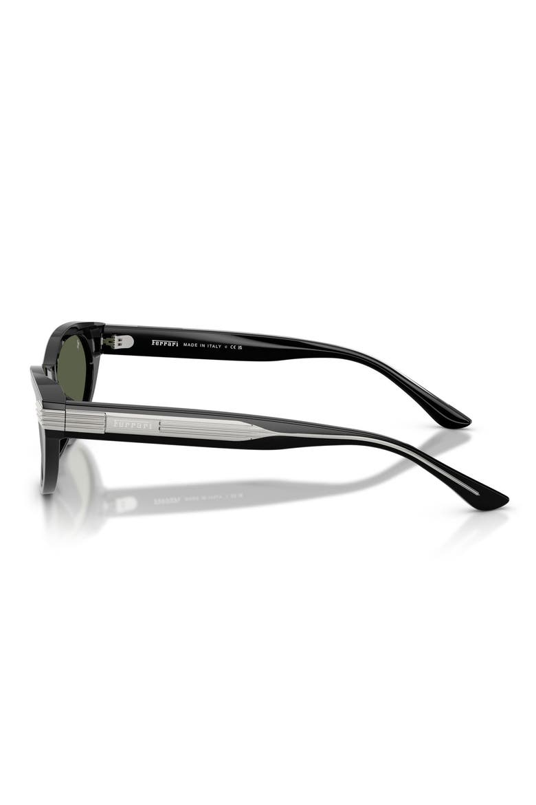 56mm Cat Eye Sunglasses, Alternate, color, SHINY BLACK / LIGHT GREY