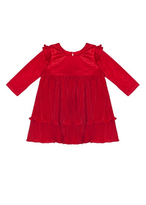 Merry 'n Bright Red Charmeuse Dress (Toddler, Little Kid & Big Kid)