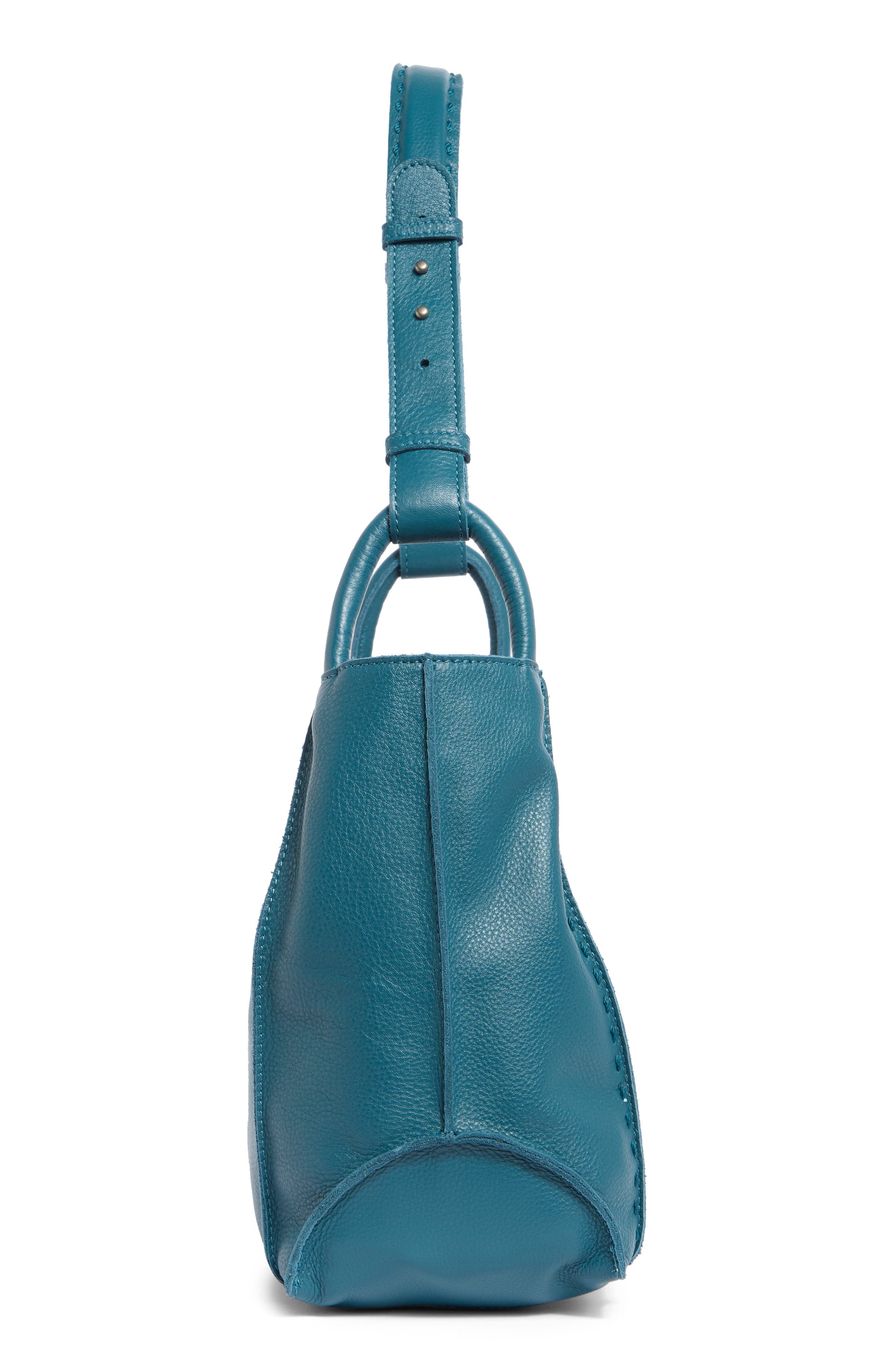 Los Feliz Medium Leather Tote, Alternate, color, DEEP TEAL