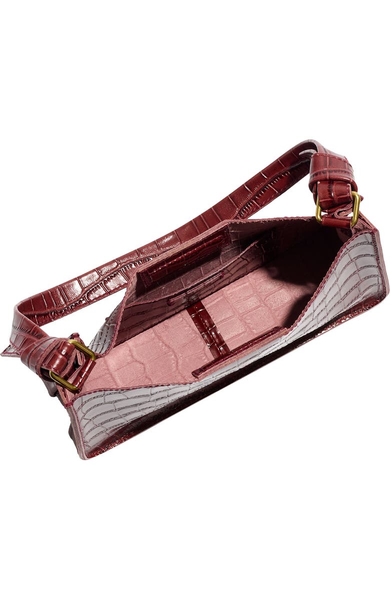 Madewell The Sydney Croc Embossed Hobo Bag, Alternate, color,