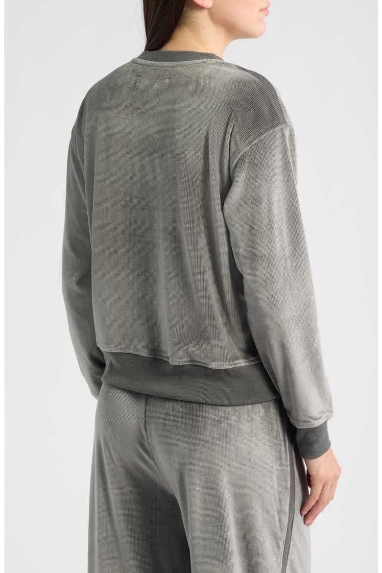 Seamed Crewneck Sweatshirt, Alternate, color, CHARCOAL