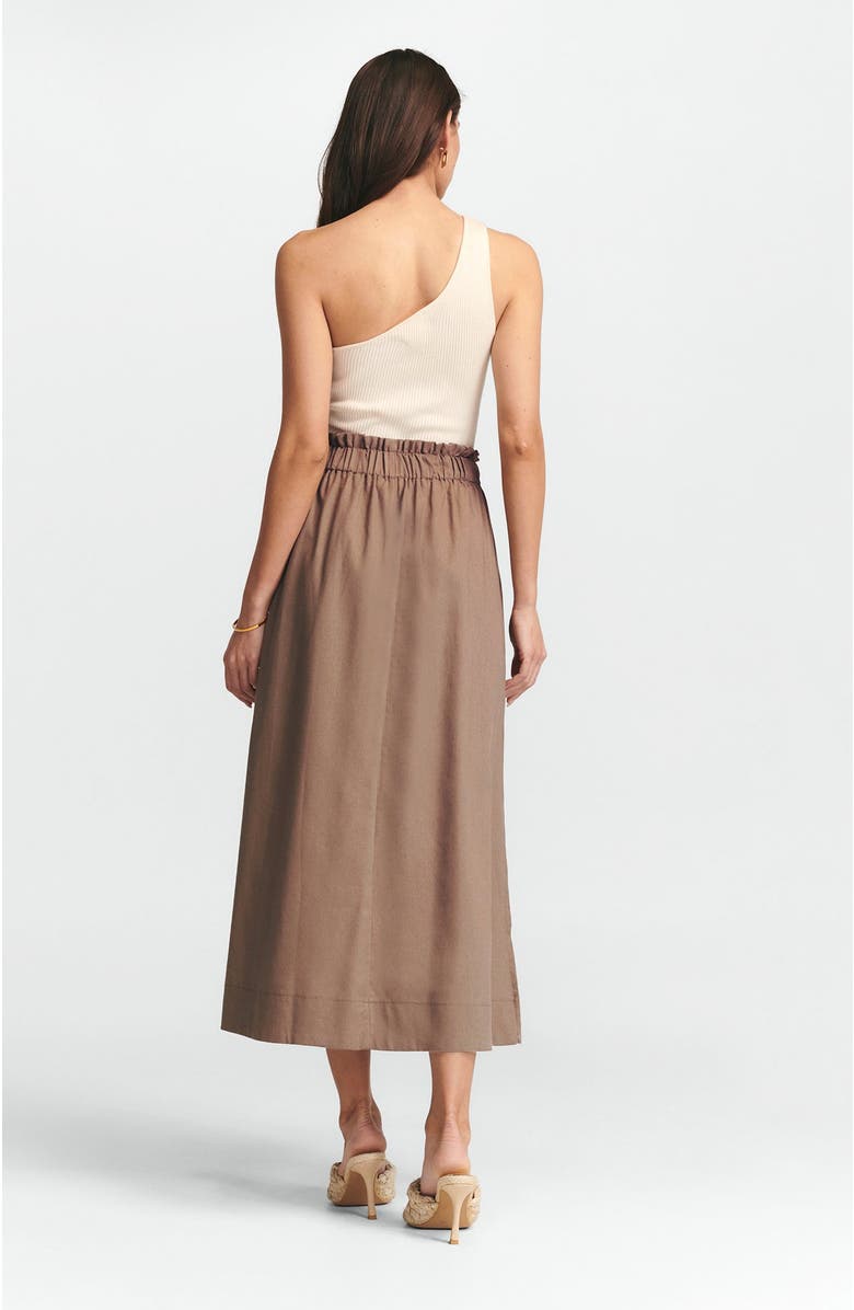 ST MRLO Meli Linen Skirt, Alternate, color, Cacao