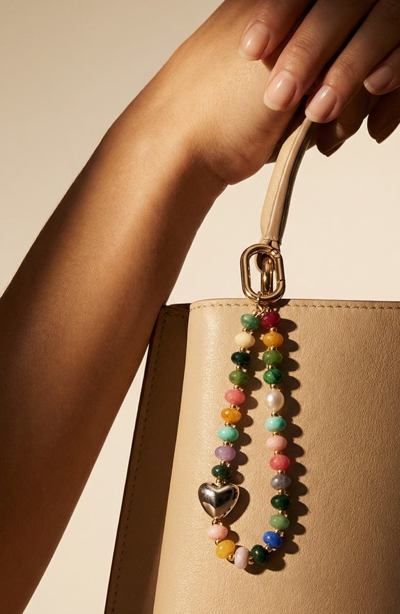 MacRae & Co. Rainbow Love Beaded Bag Charm, Alternate, color, 