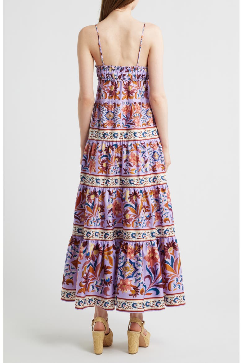 Flower Tiles Maxi Sundress, Alternate, color, FLOWER TILES LILAC