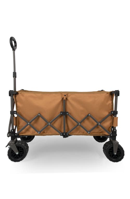 Picnic Time Wilderness All-terrain Folding Wagon In Brown