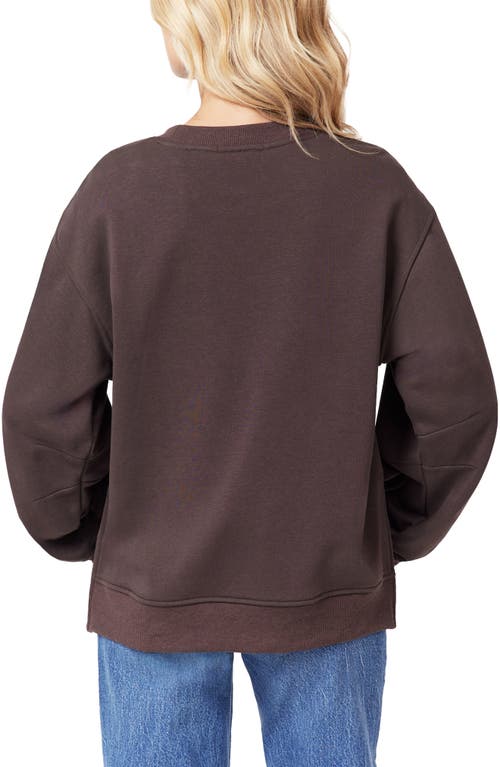 Scotch & Soda Oversize Side Vent Sweatshirt In Brown