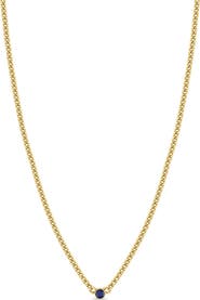 Zoë Chicco Bezel Blue Sapphire Pendant Necklace