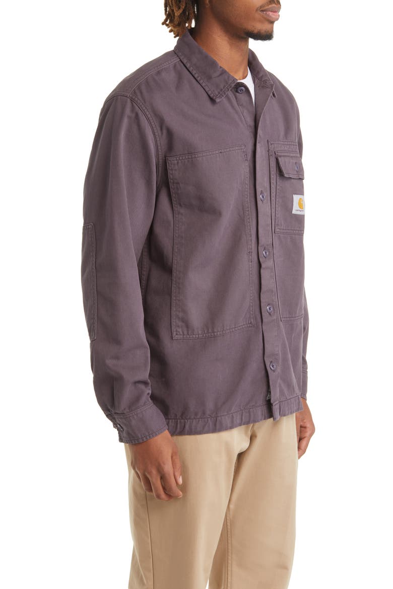 Charter Organic Cotton Twill Shacket, Alternate, color, ARTICHOKE