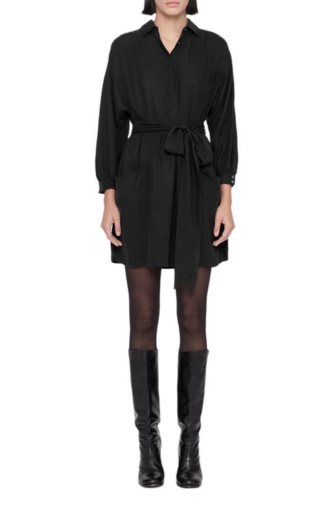 Noora Silk Blend Shirt Dress